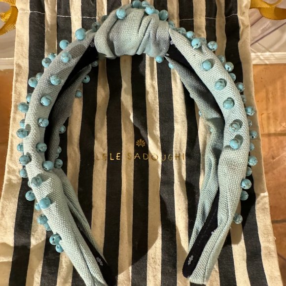Lele Sadoughi Turquoise Blue Headband main image 5